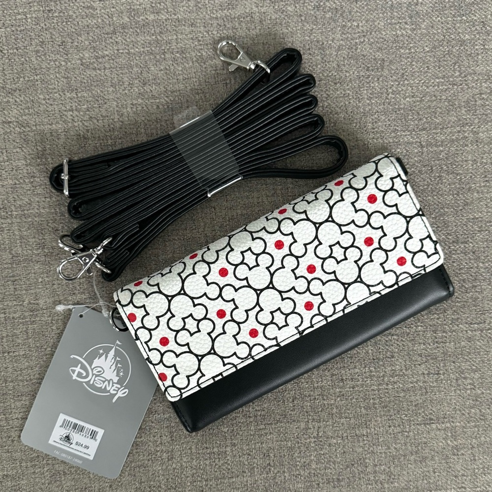 Disney Parks Mickey Logo Crossbody Wallet